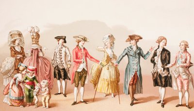 Moda masculina francesa durante el reinado de Luis XVI, 1875 de French School